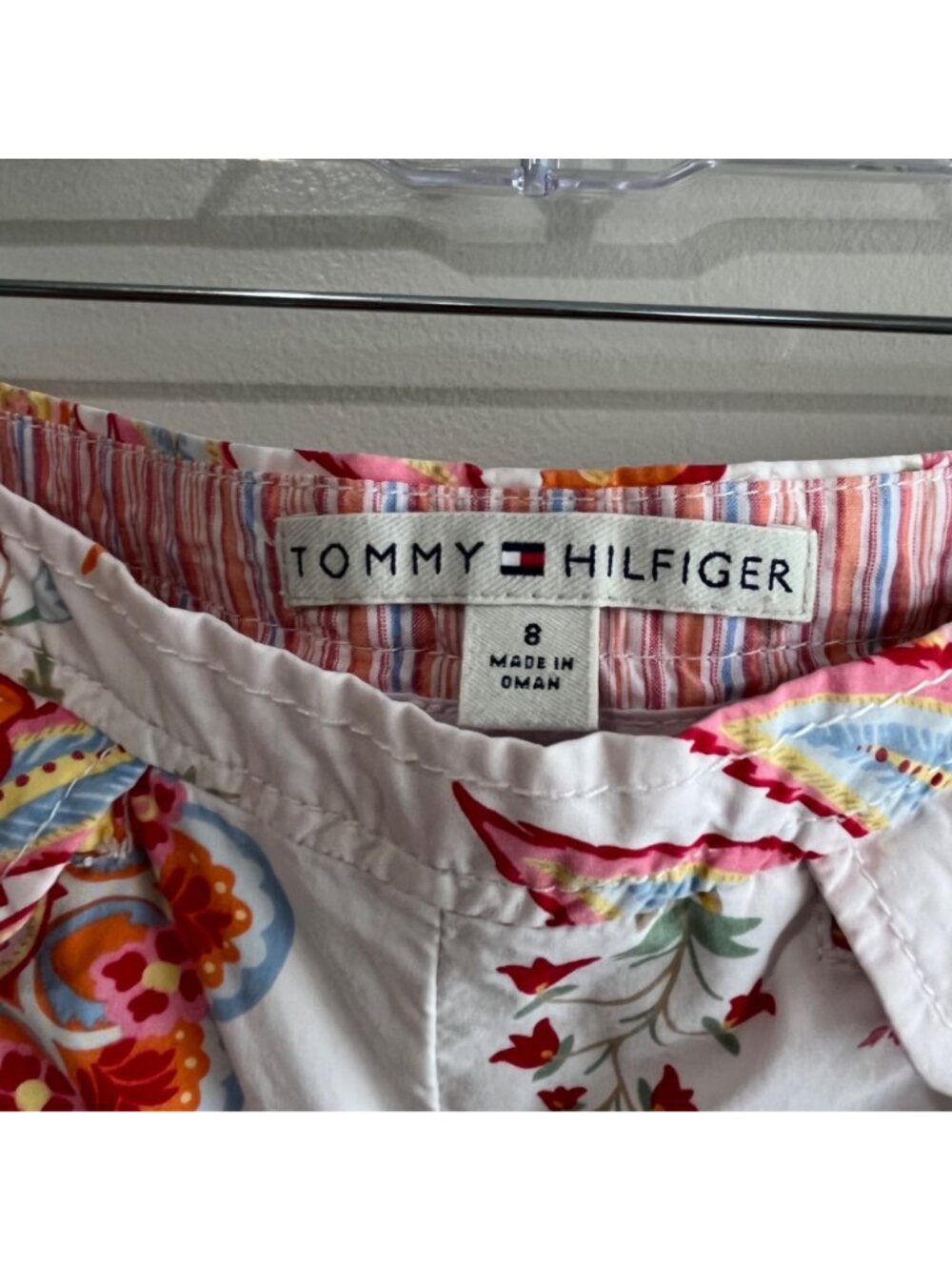 Tommy Hilfiger Paisley Print Cropped Pants Womens 8 Colorful Y2K - Picture 3 of 4